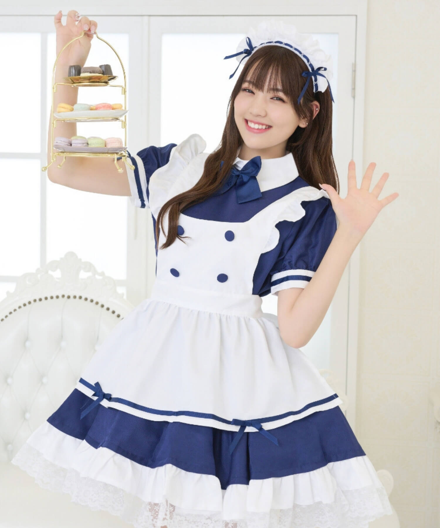 選べる4色!リボン&フリルの王道メイドコスチューム