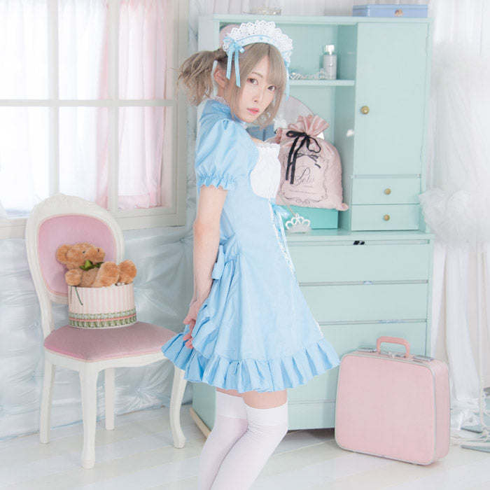 Front Lace-up Maid Dress with Katyusha