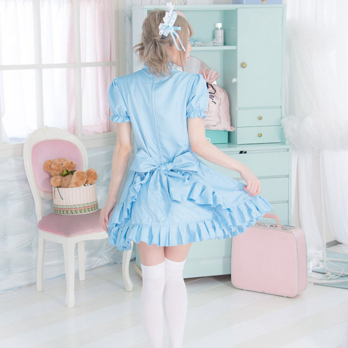 Front Lace-up Maid Dress with Katyusha