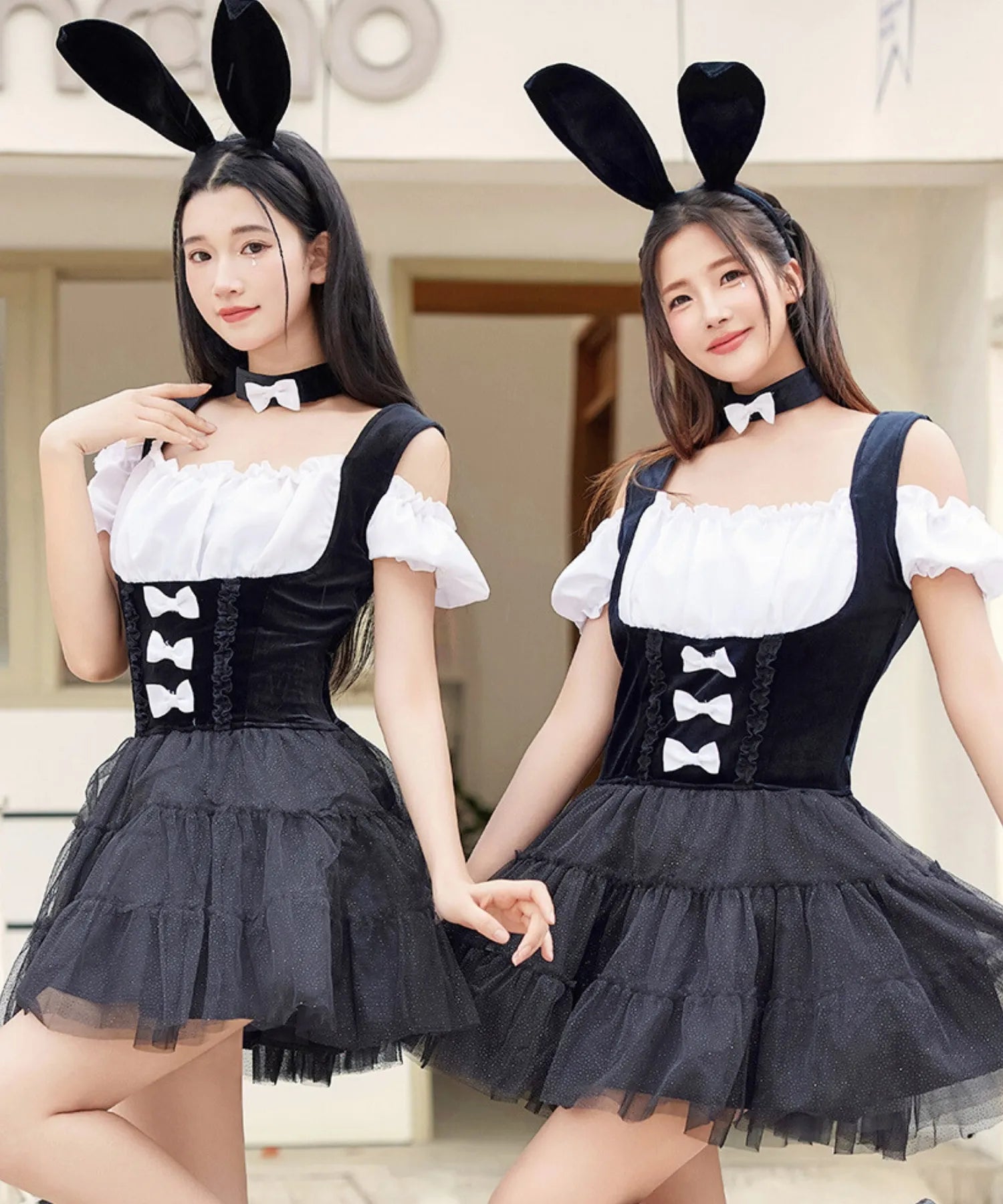 Bunny Girl with 3 Ribbons 4-piece set | BODYLINE & LunaBelle Bunny Girl with 3 Ribbons 4-piece set | BODYLINE & LunaBelle