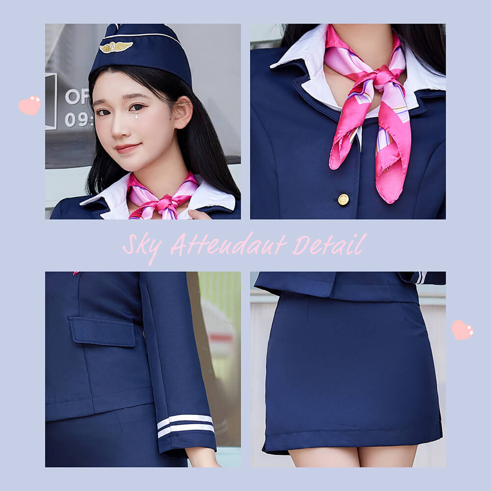 Simple Cabin Attendant 4-piece set