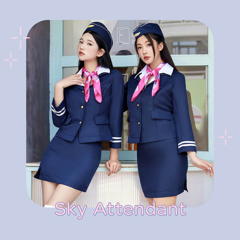 Simple Cabin Attendant 4-piece set