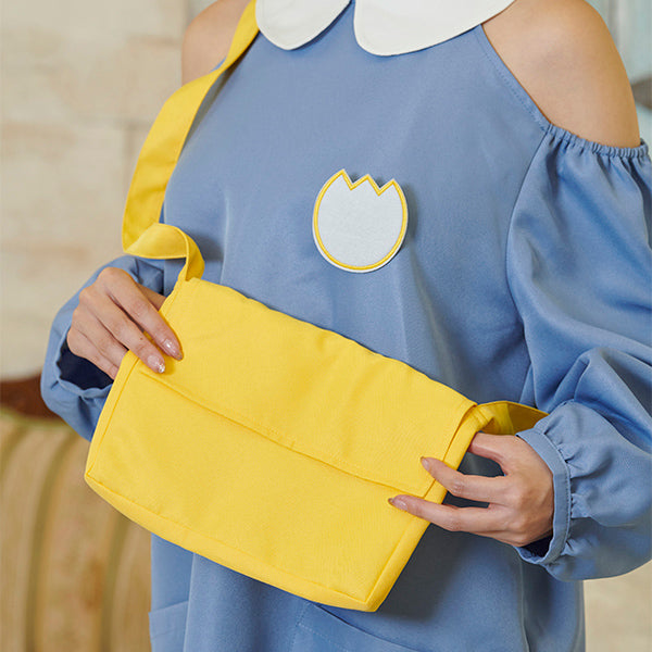 kindergarten smock with open shoulder