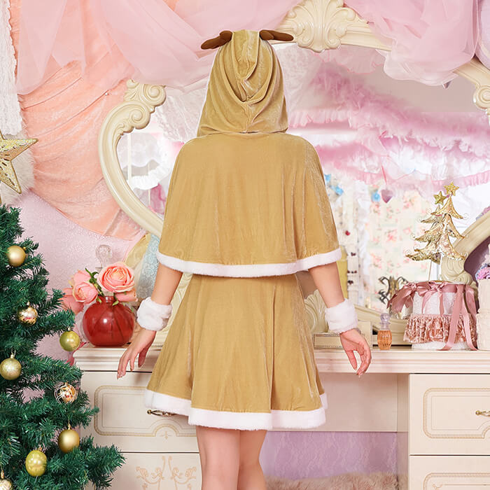 Reindeer dress with cape