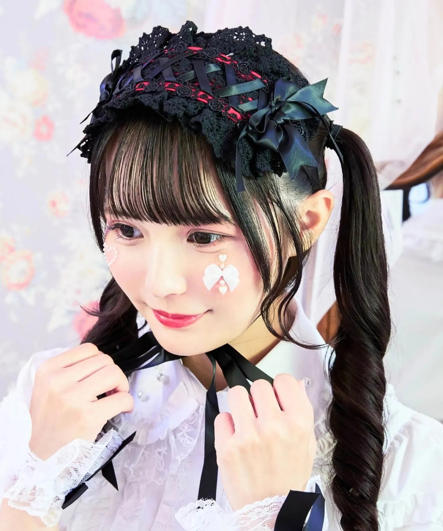 レースアップリボンヘッドドレス