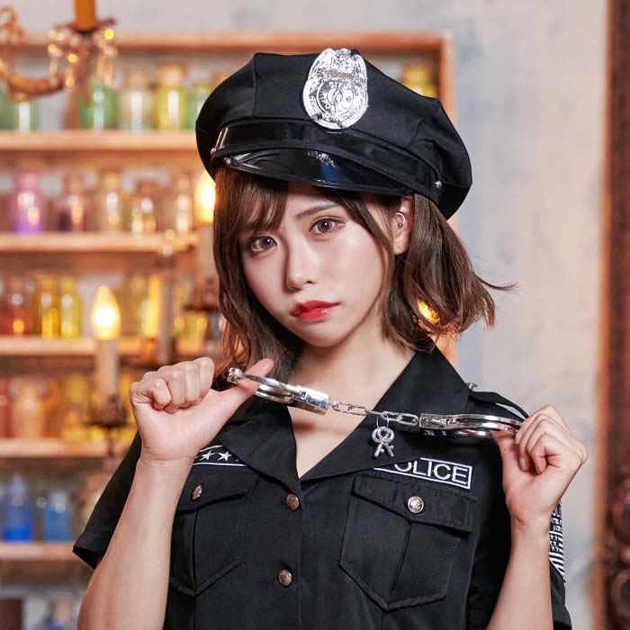 Black Police Dress with Hat