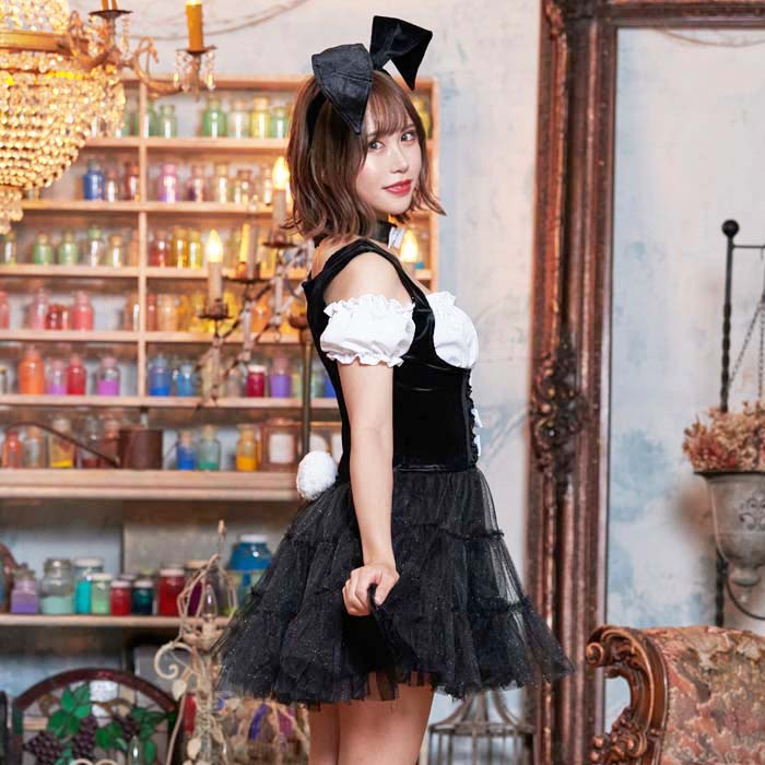 Glitter Tulle Off-the-shoulder Bunny Girl Style Dress