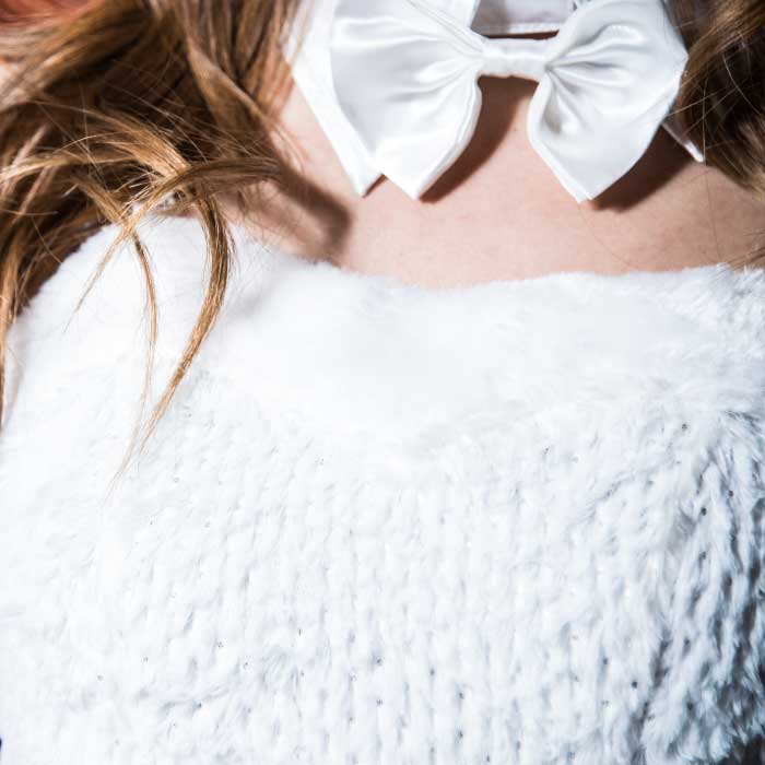 White Rabbit Dress with Race rabbit ear Katyusha 6 -piece set