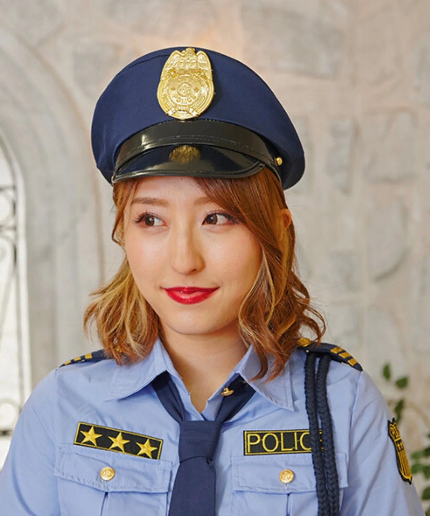Sax Color Shirt Police 6 -piece set with handcuffs