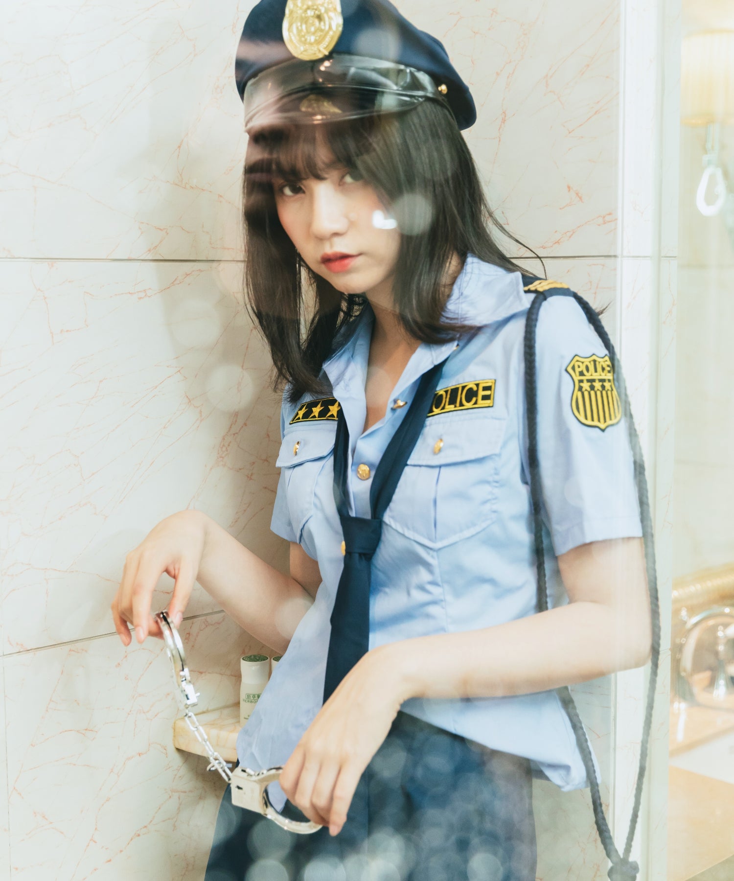 手錠付き定番サックスカラーポリス6点セット