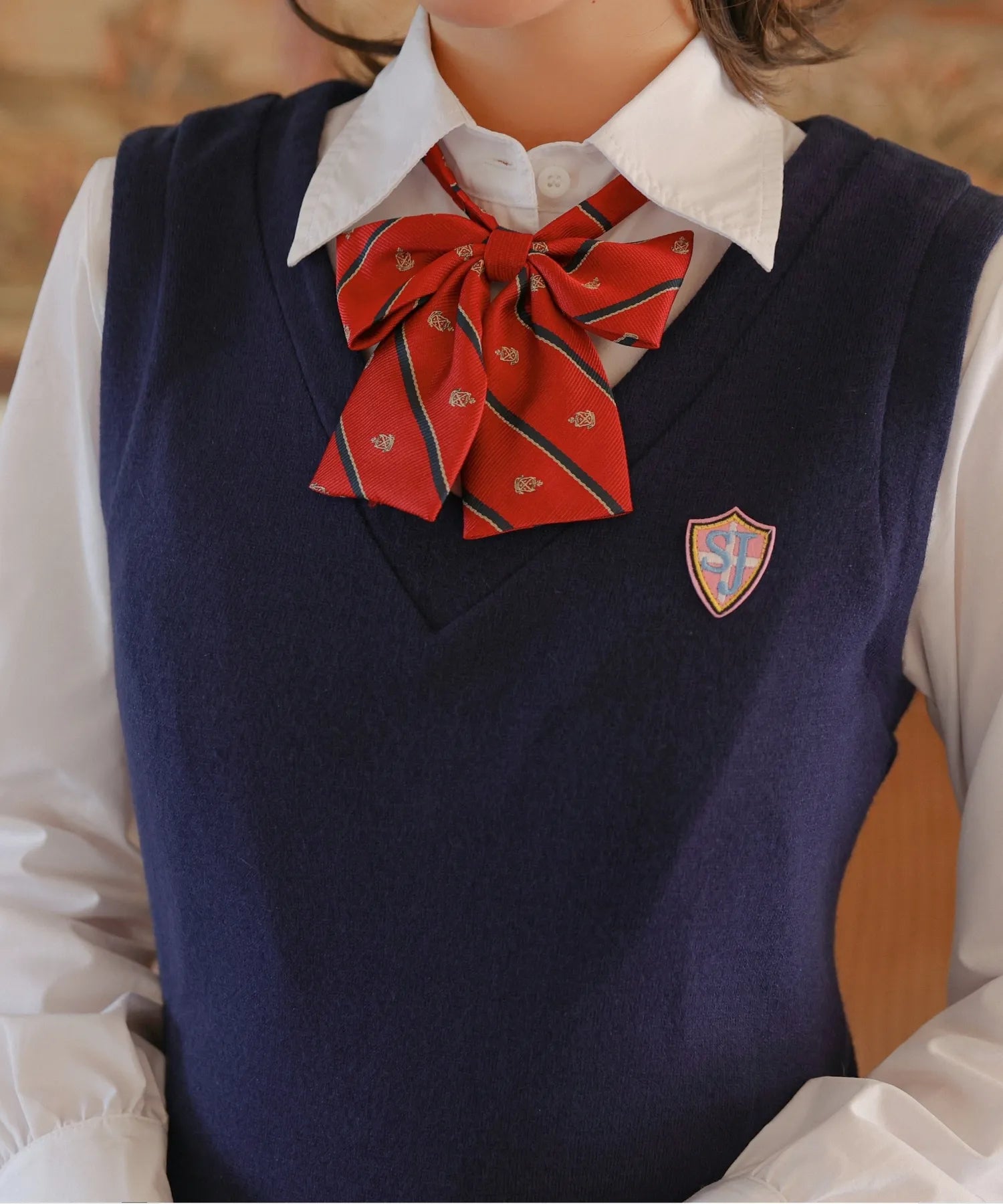 ワッペンつきニットベスト制服セット