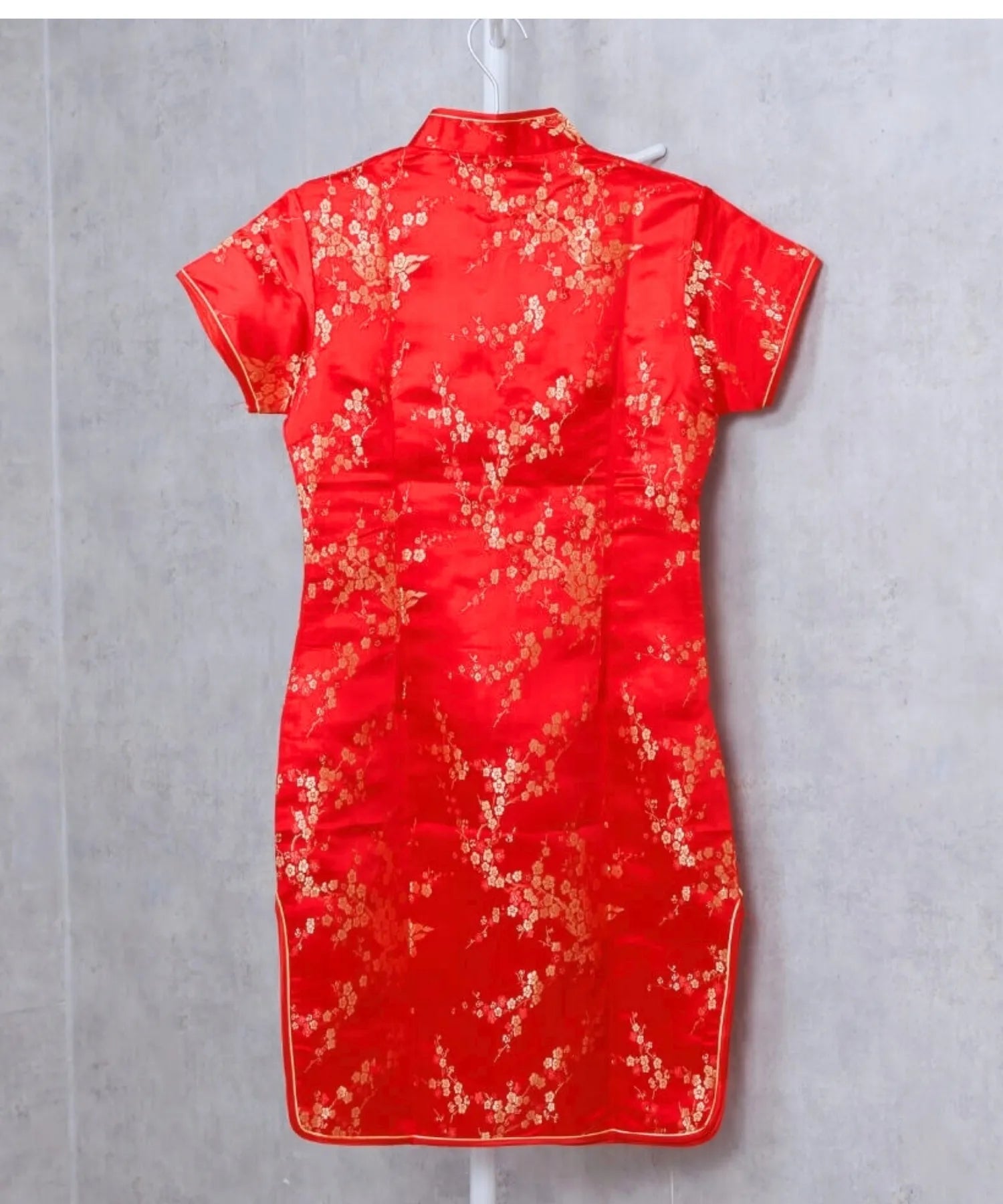 Plum Pattern China Dress -Mini Length Long Length-