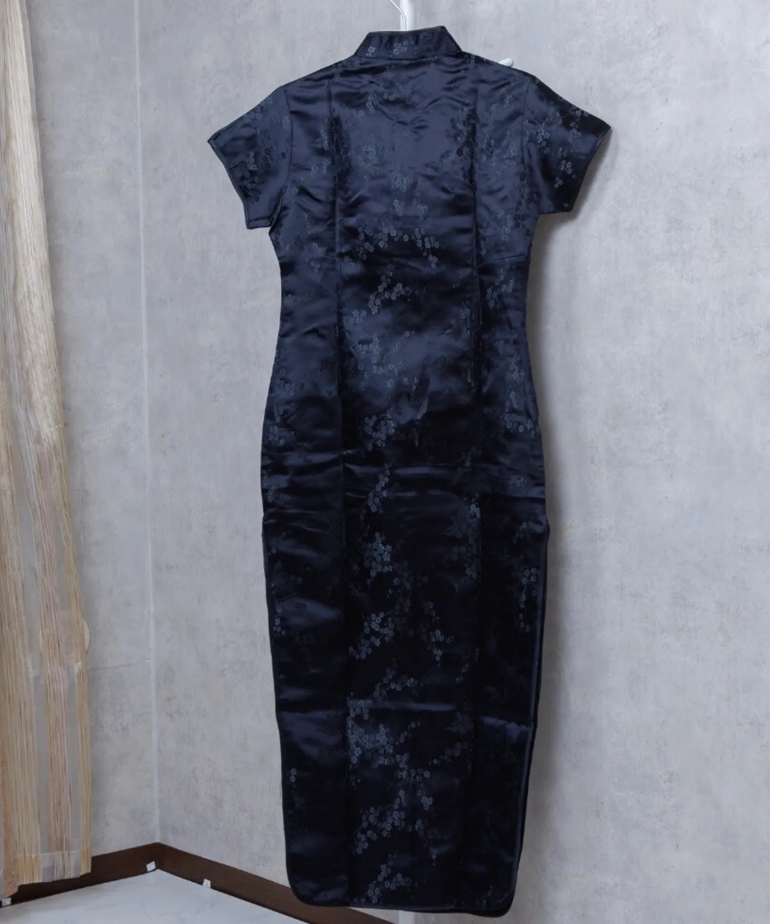 Plum Pattern China Dress -Mini Length Long Length-