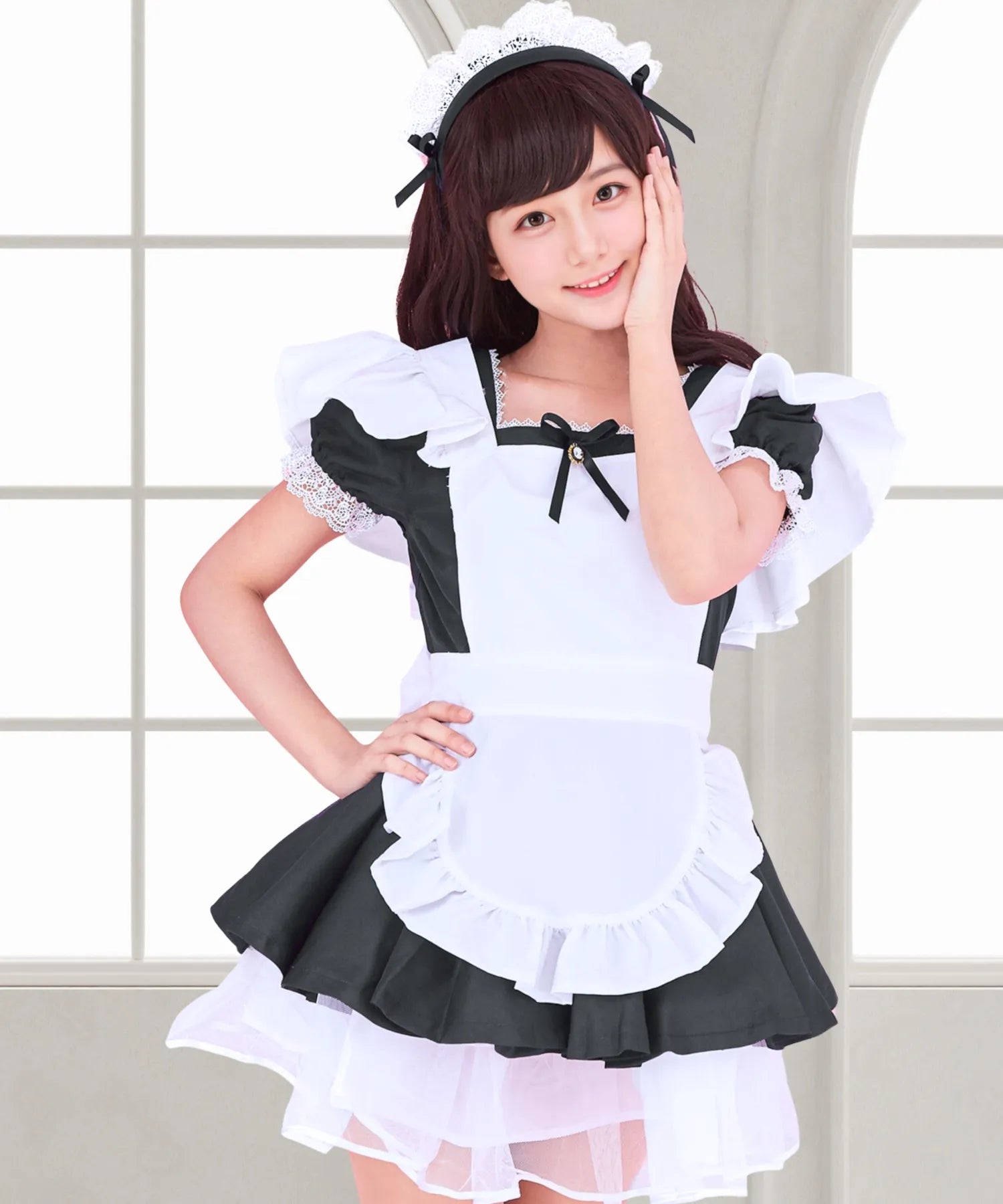 Voluminous Mini Maid Costume with Petticoat