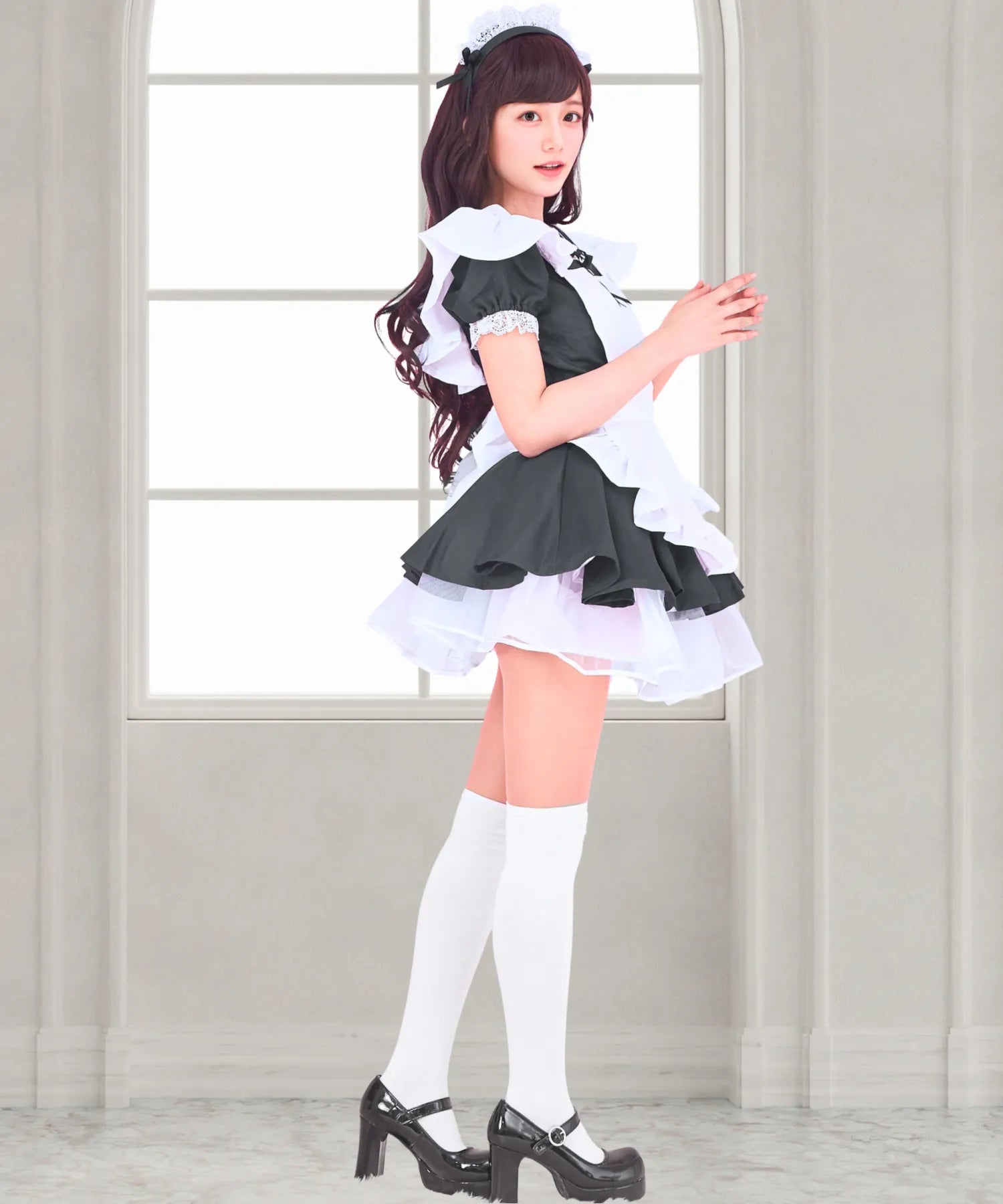 Voluminous Mini Maid Costume with Petticoat