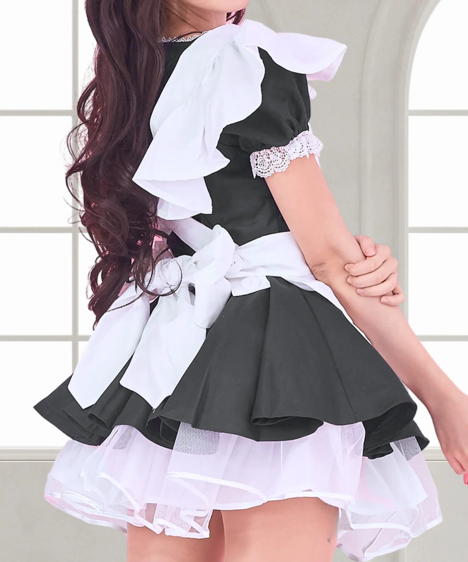 Voluminous Mini Maid Costume with Petticoat