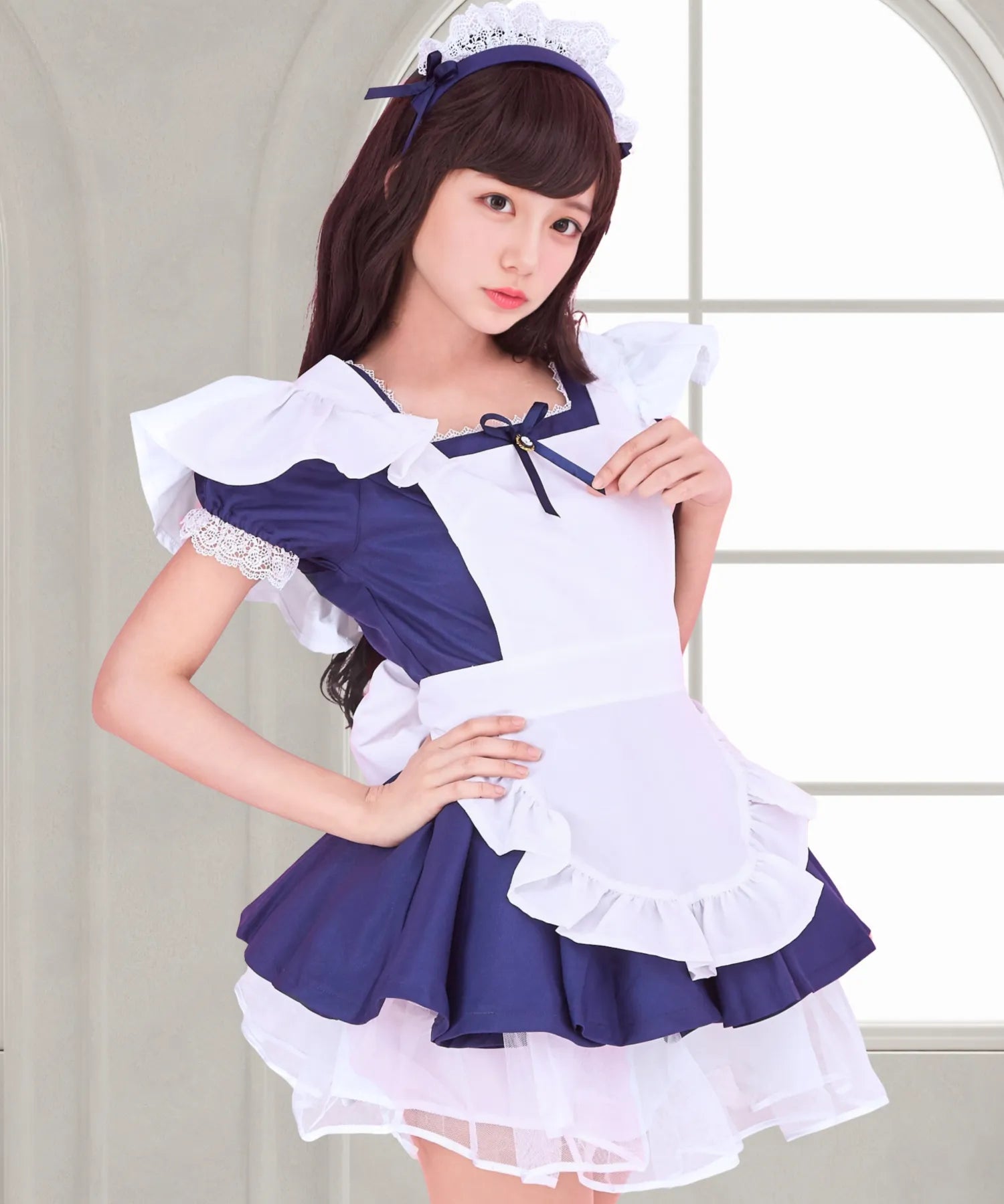Voluminous Mini Maid Costume with Petticoat