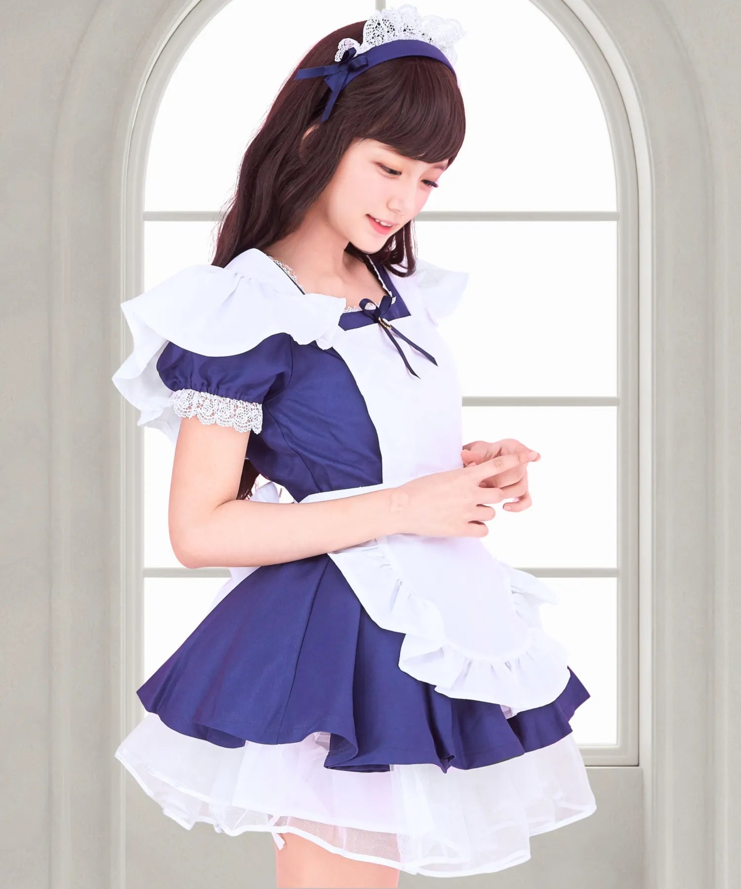 Voluminous Mini Maid Costume with Petticoat