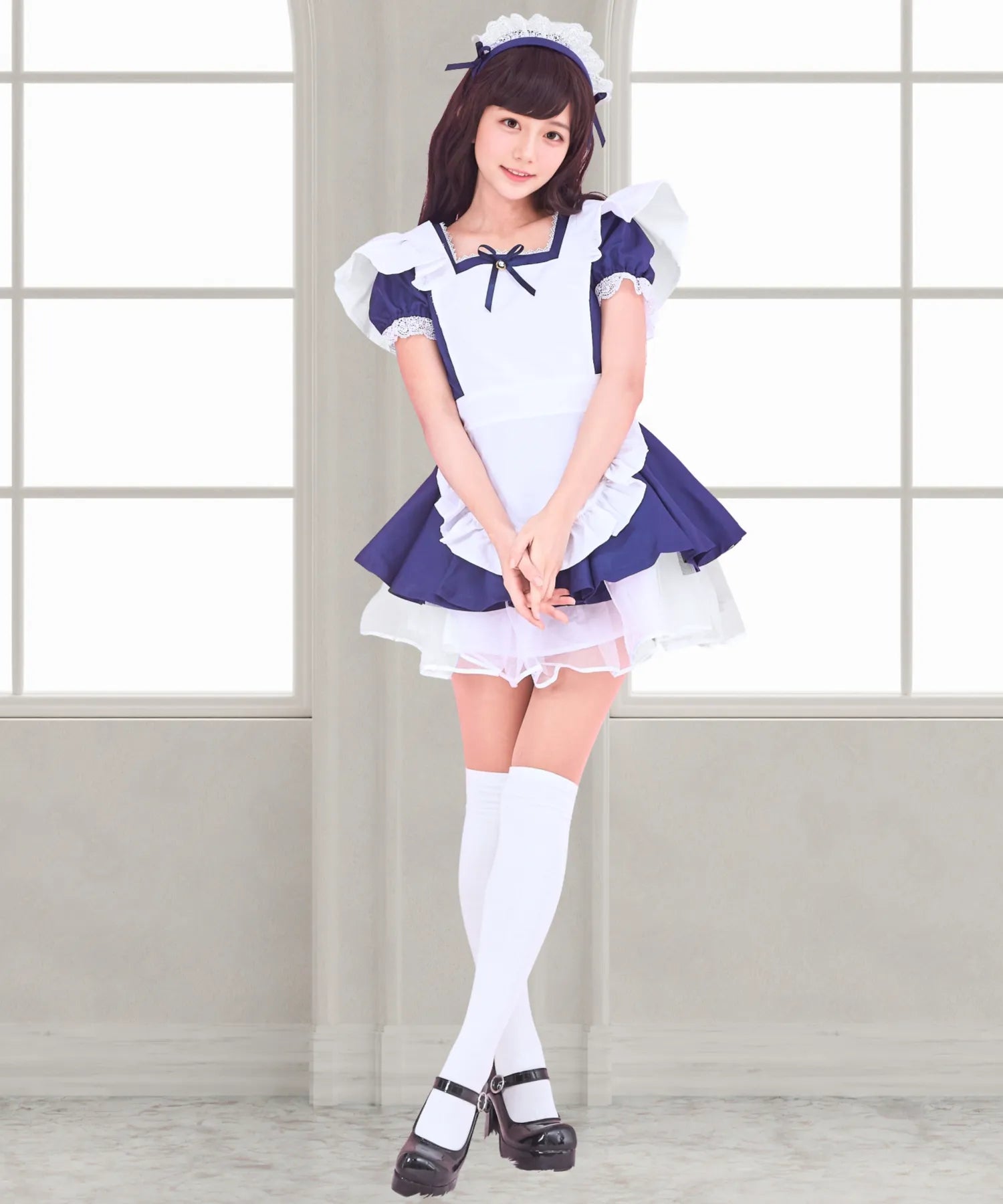 Voluminous Mini Maid Costume with Petticoat