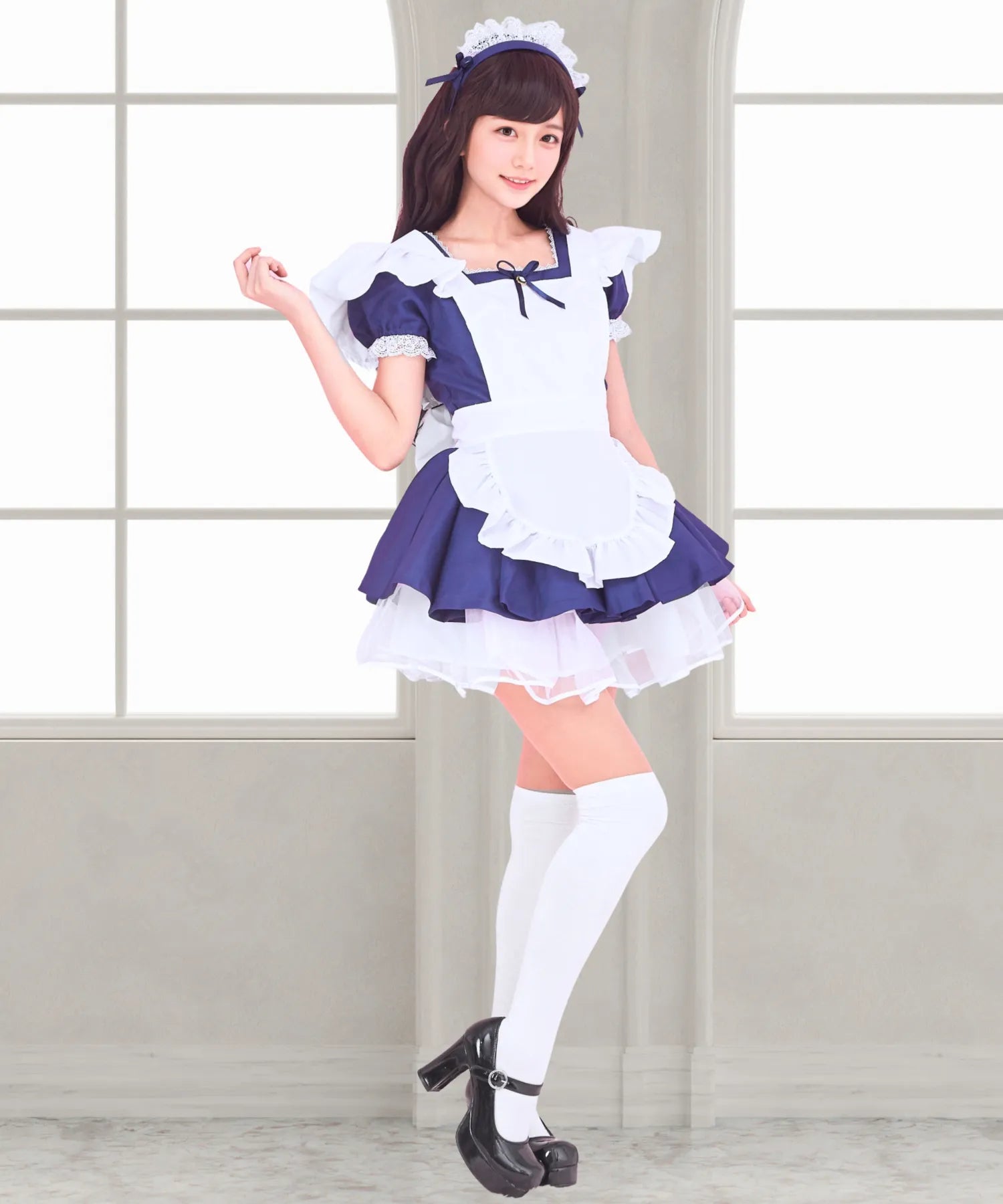 Voluminous Mini Maid Costume with Petticoat
