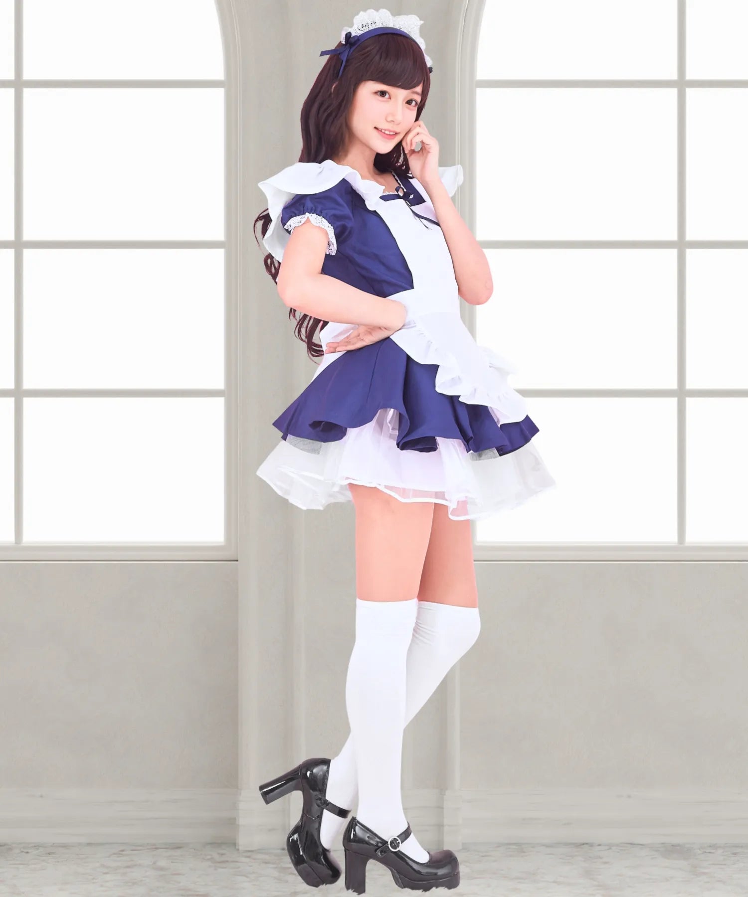 Voluminous Mini Maid Costume with Petticoat