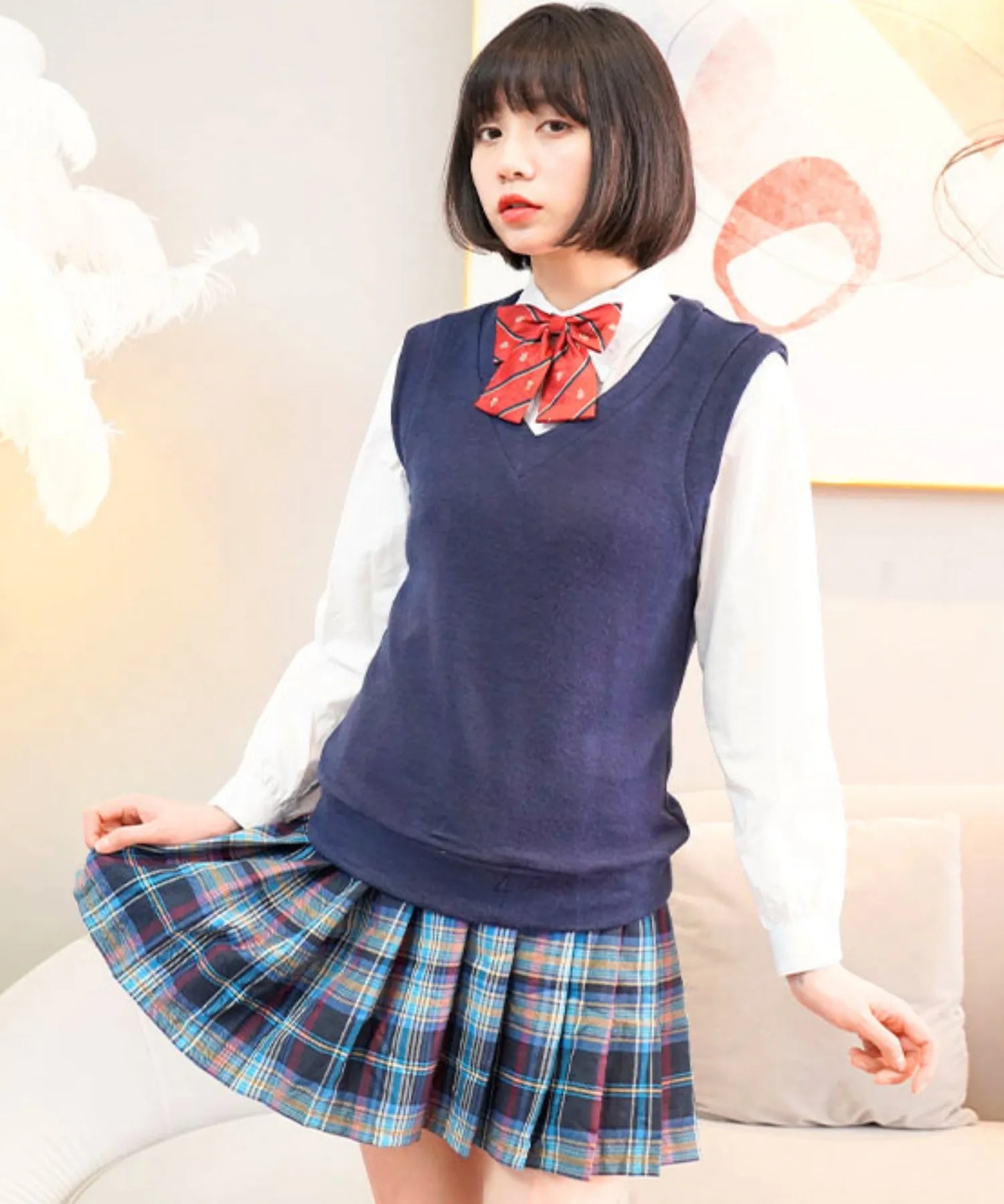 ニットベスト制服スタイル一式セット | BODYLINE & LunaBelle