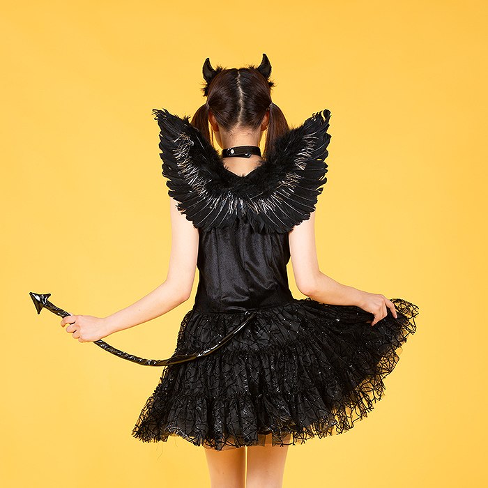 Gorgeous set of black devil dress