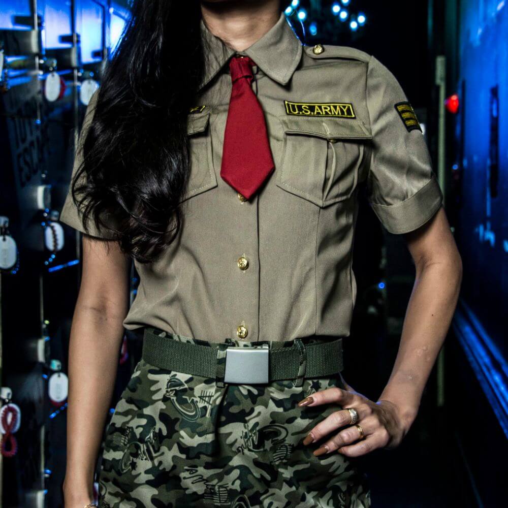 Army Costume Tight Skirt Set with Hat