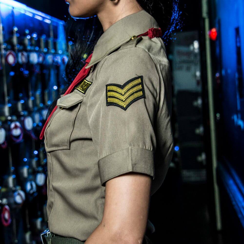 Army Costume Tight Skirt Set with Hat