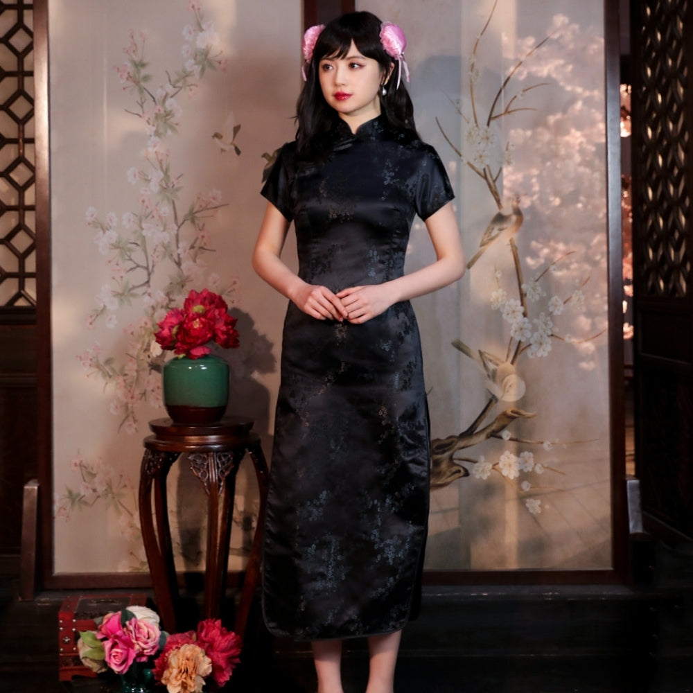Purchased Chinese Dress Plum Pattern Long