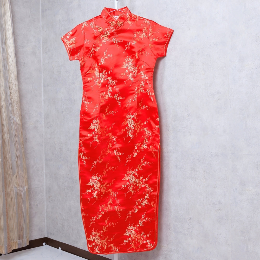 Purchased Chinese Dress Plum Pattern Long