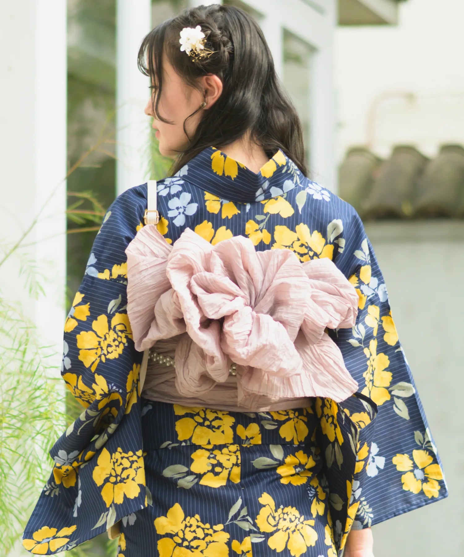 Crinkled heko obi