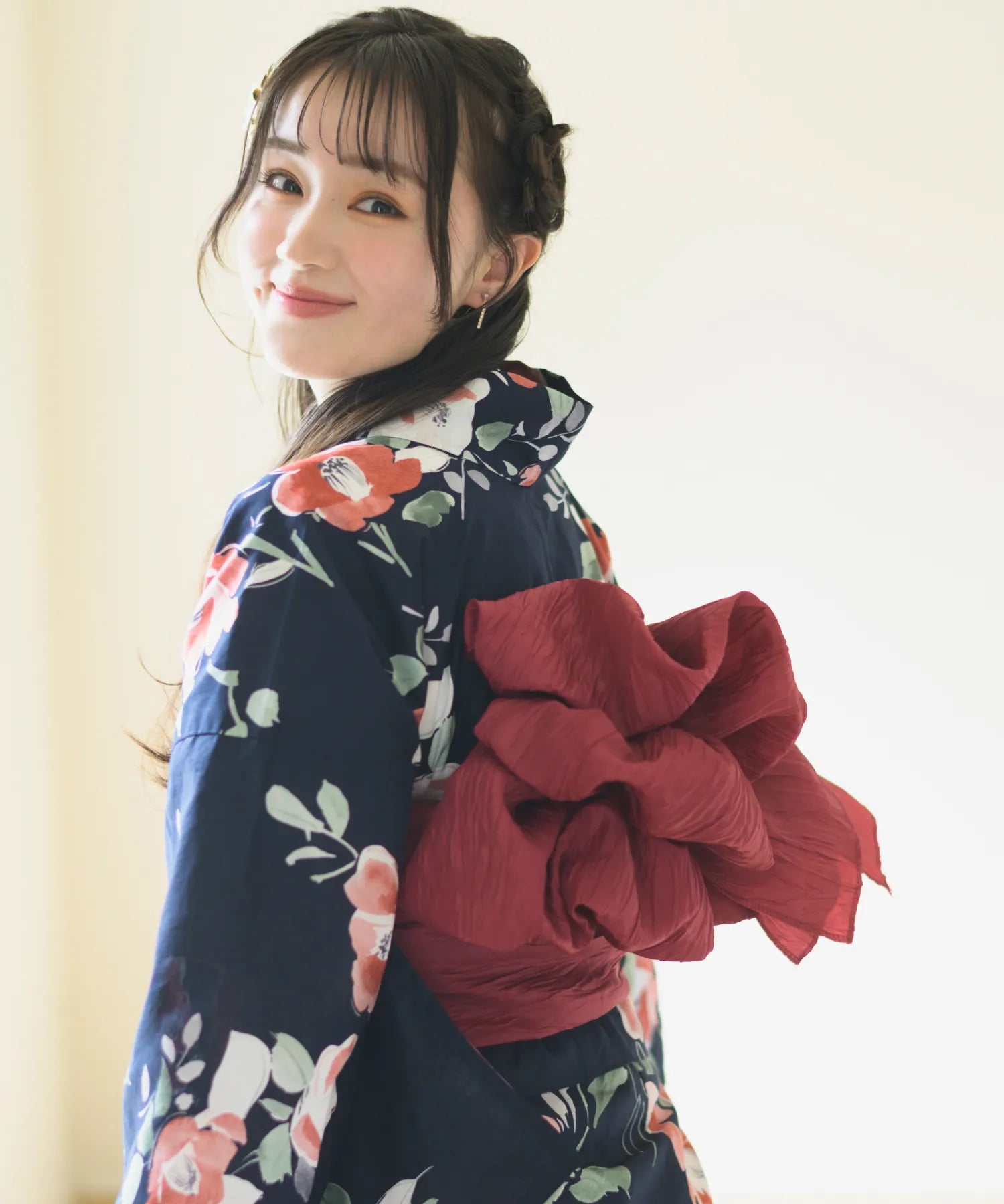 Crinkled heko obi