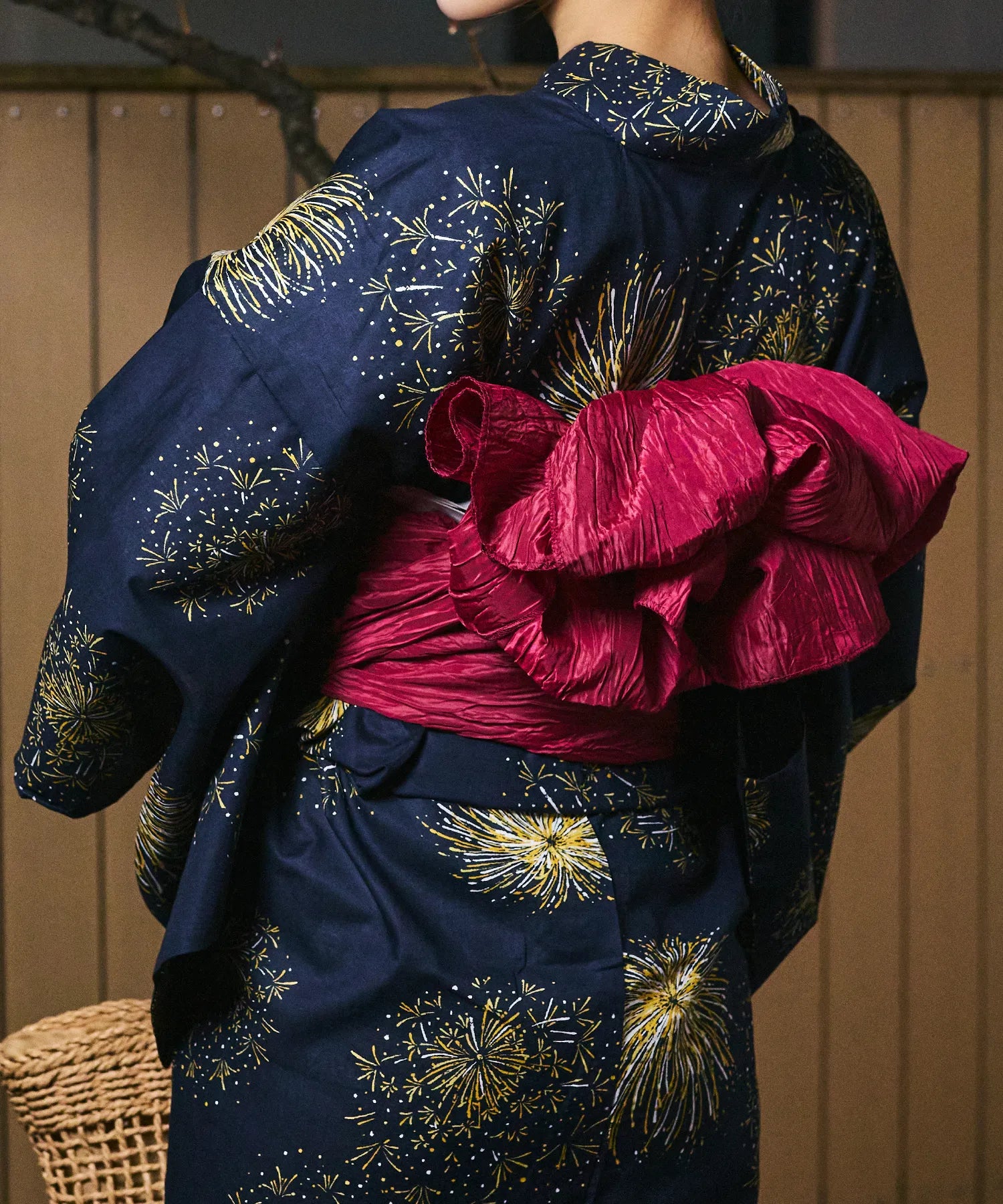 Crinkled heko obi