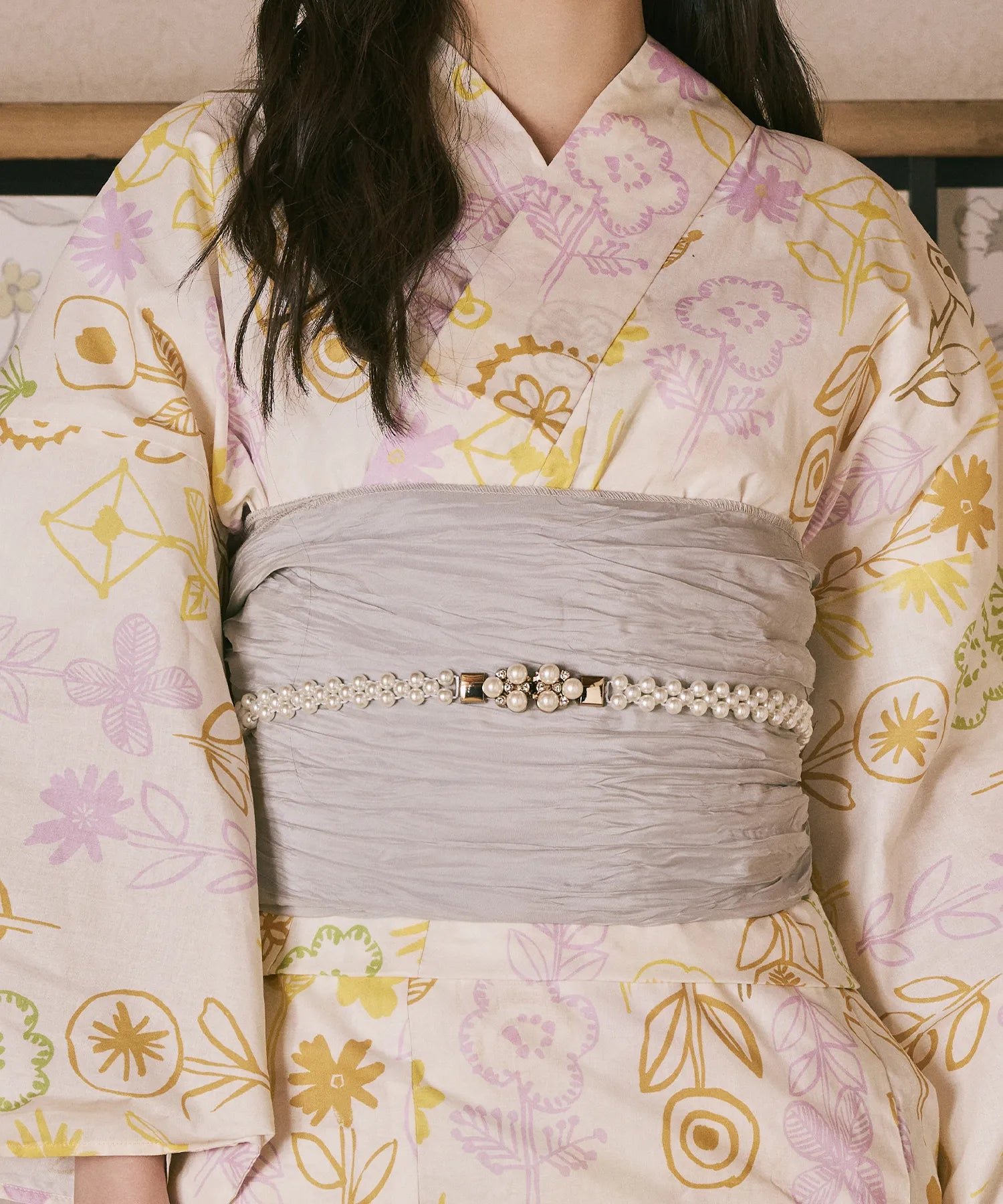 Crinkled heko obi
