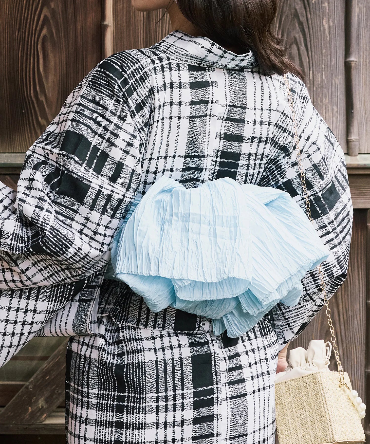 Crinkled heko obi