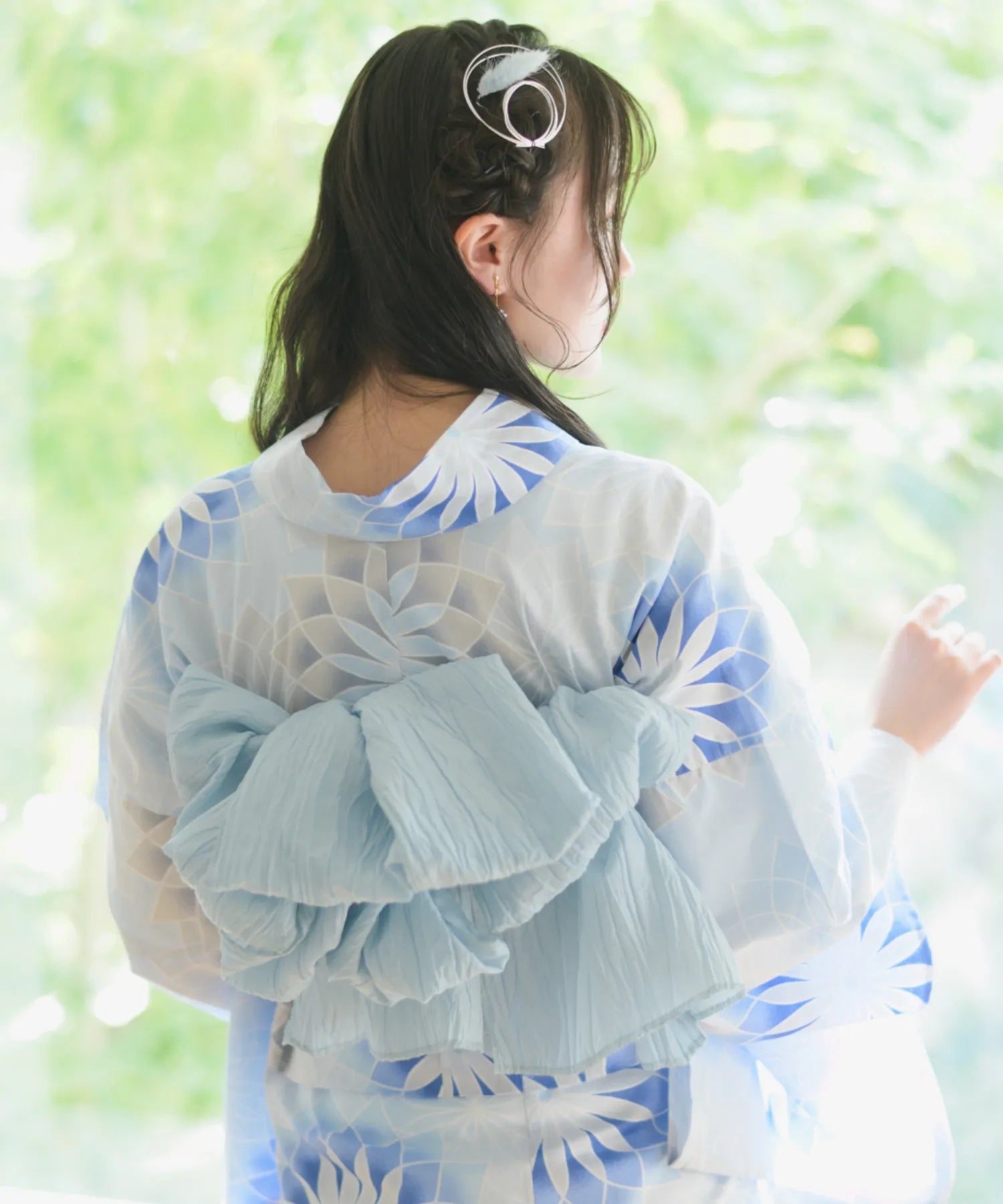 Crinkled heko obi