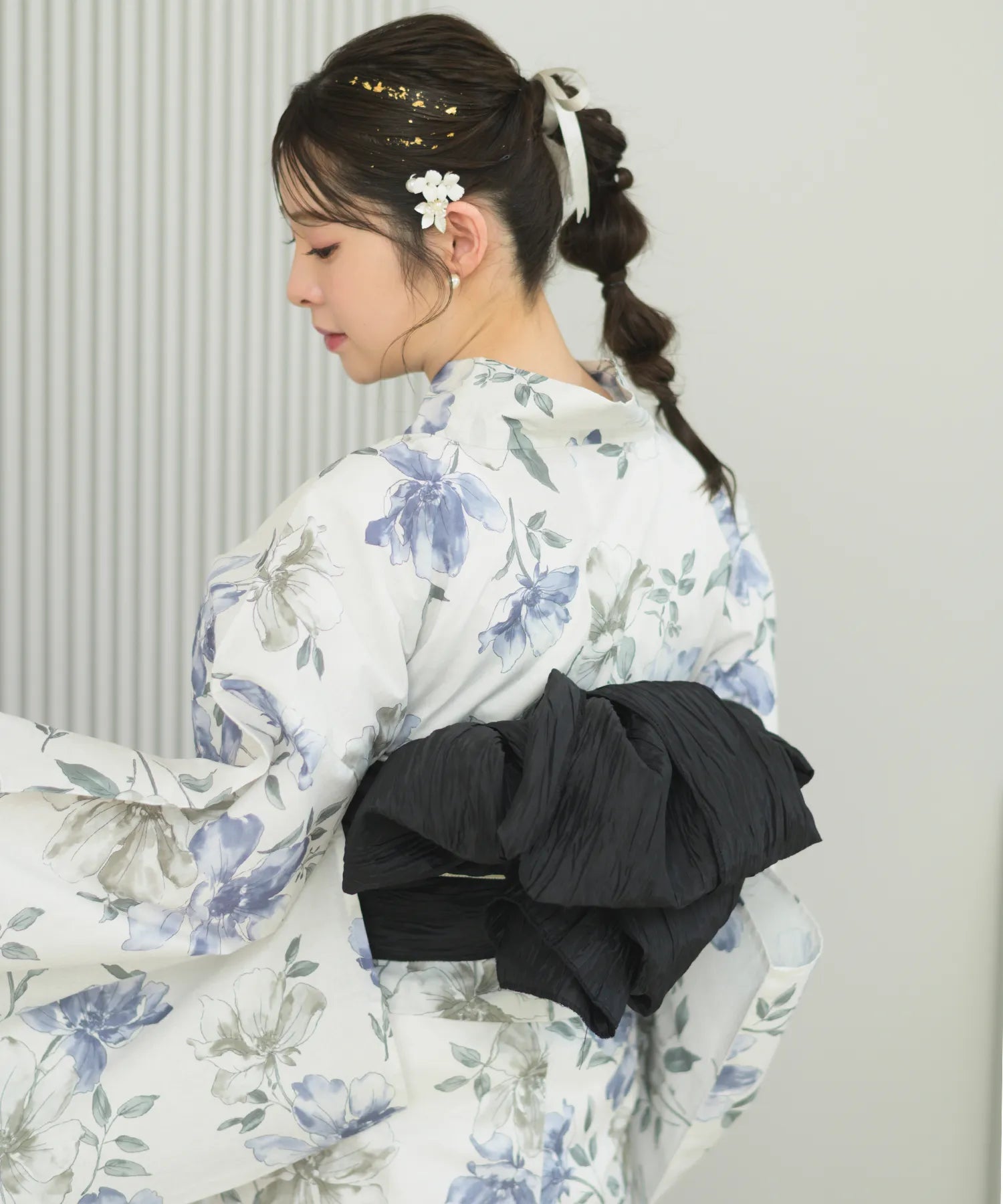 Crinkled heko obi