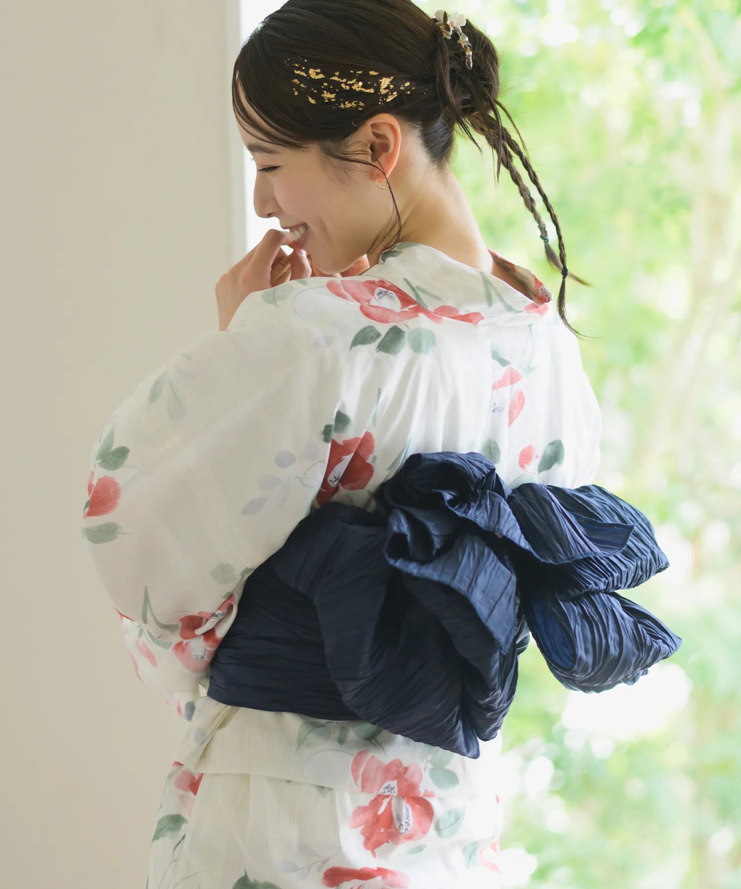 Crinkled heko obi