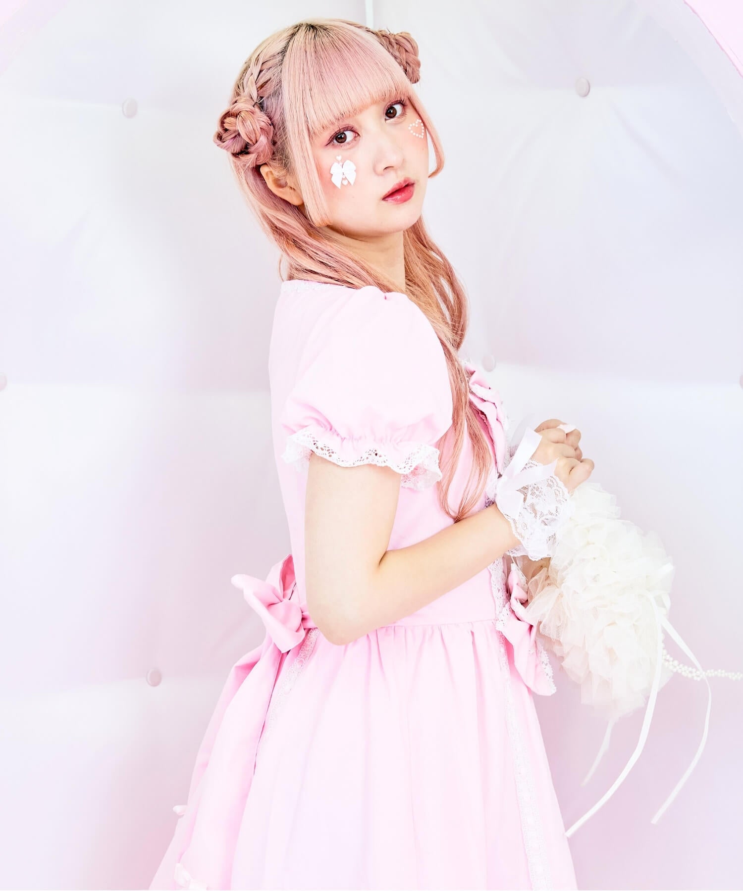 3way Royal Doll Dress with Cape and Ribbon 5-piece Set
