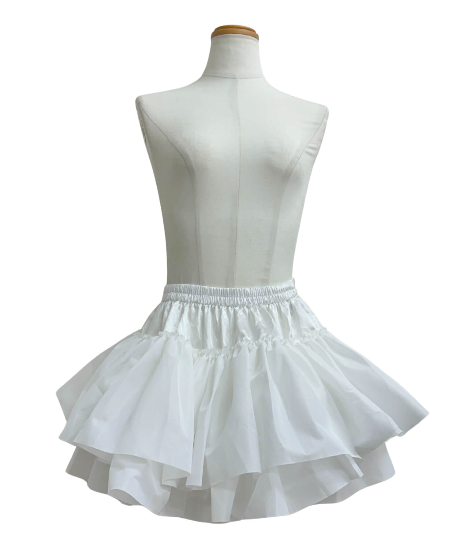 Two-layered frilled skirt pannier