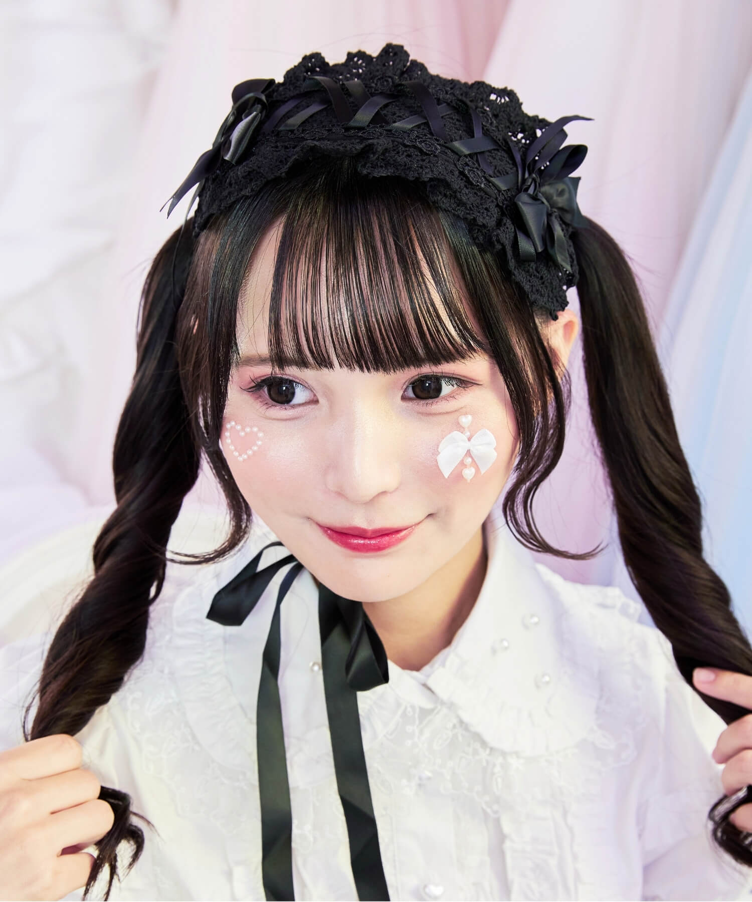 レースアップリボンヘッドドレス