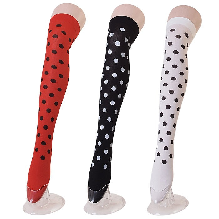 Dot pattern knee high socks