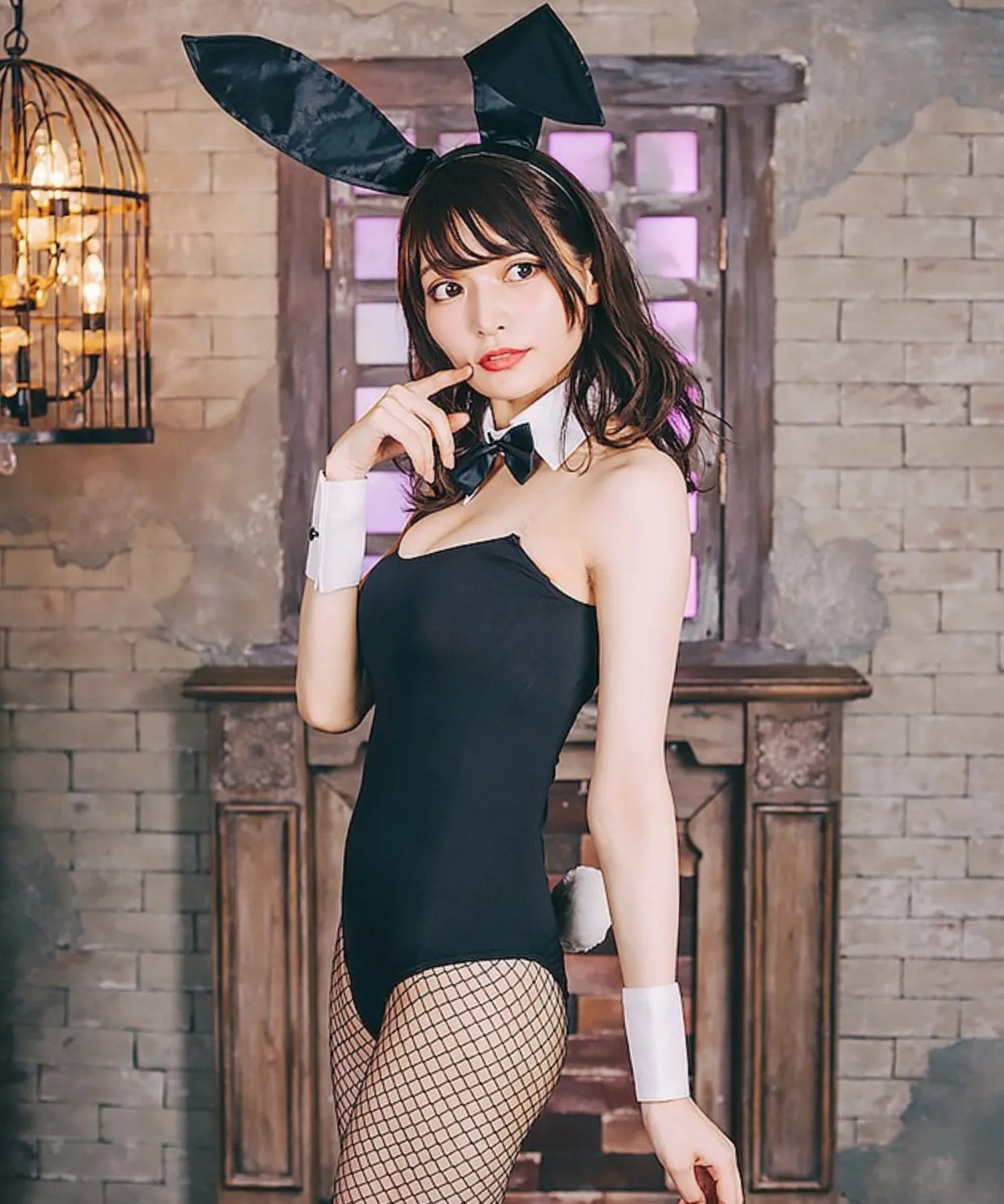 Basic bunny girl costume with transparent strap