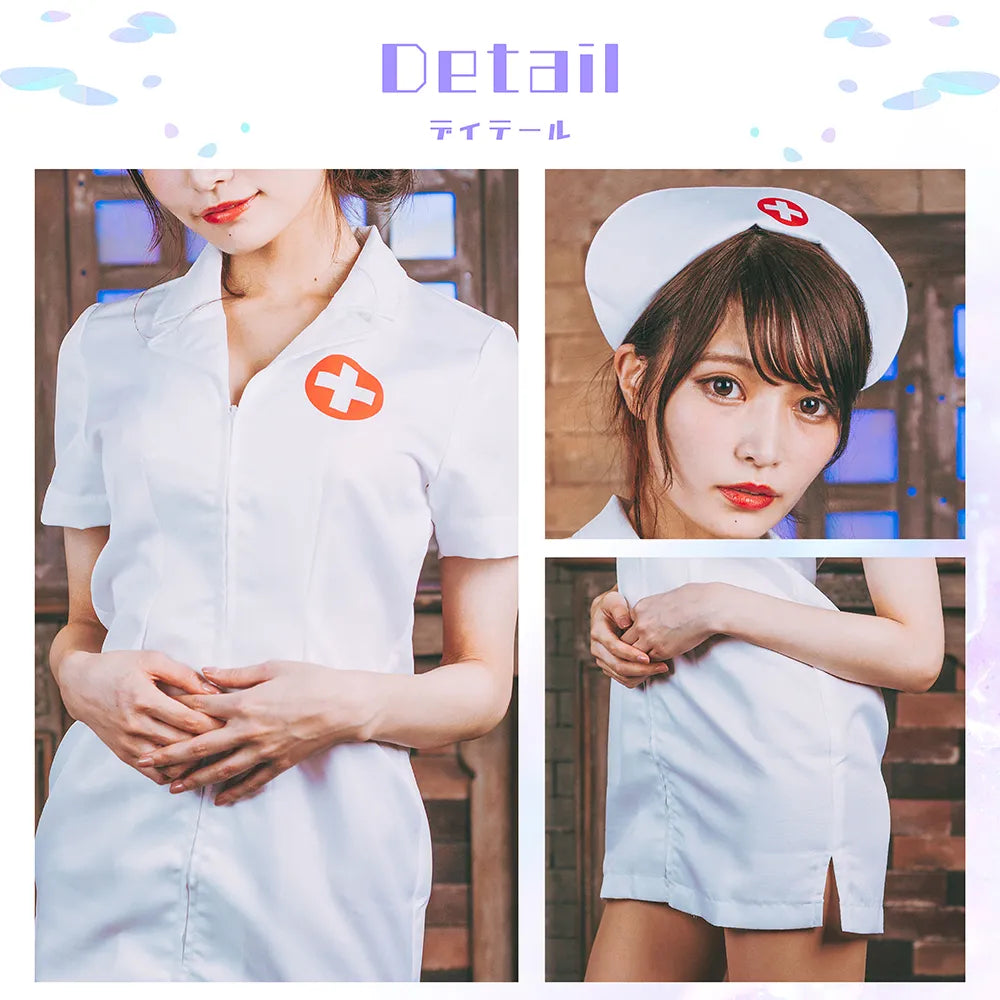 赤丸白十字の前ファスナータイトナース