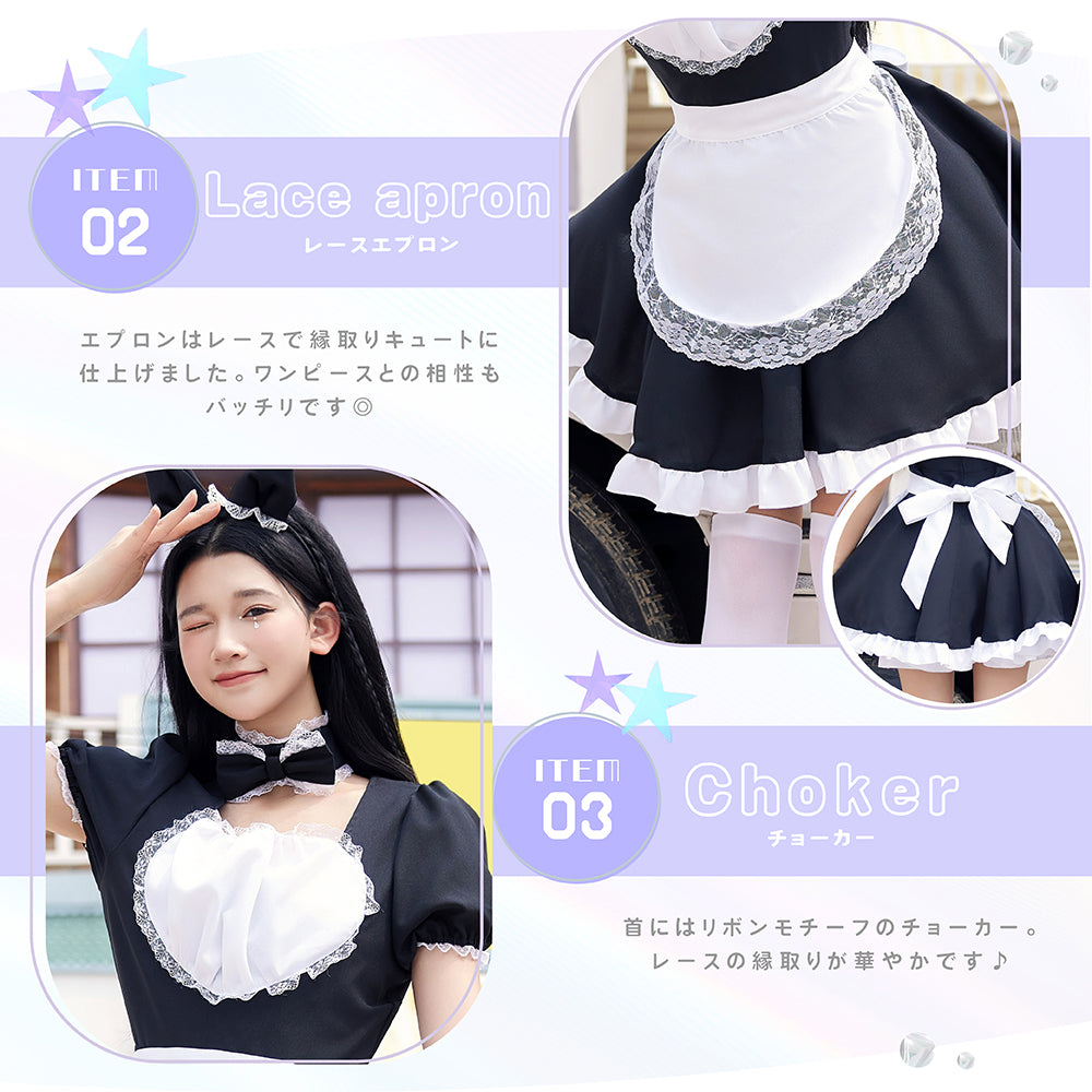 鈴付きキャットメイド 4点セット
