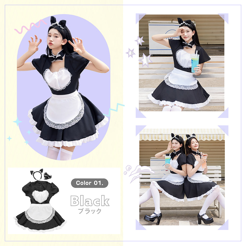 鈴付きキャットメイド 4点セット