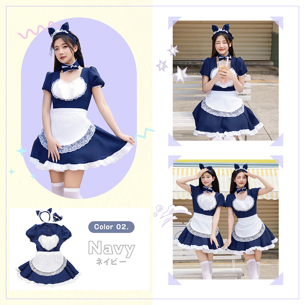 鈴付きキャットメイド 4点セット