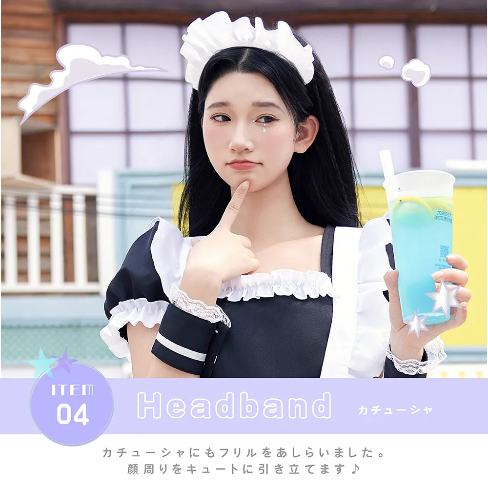 ラブリーエプロンメイド 4点セット
