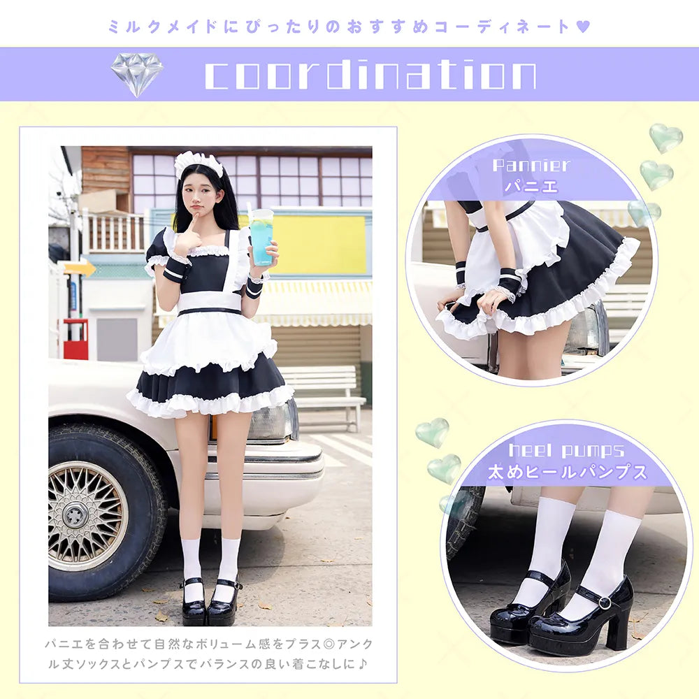 ラブリーエプロンメイド 4点セット